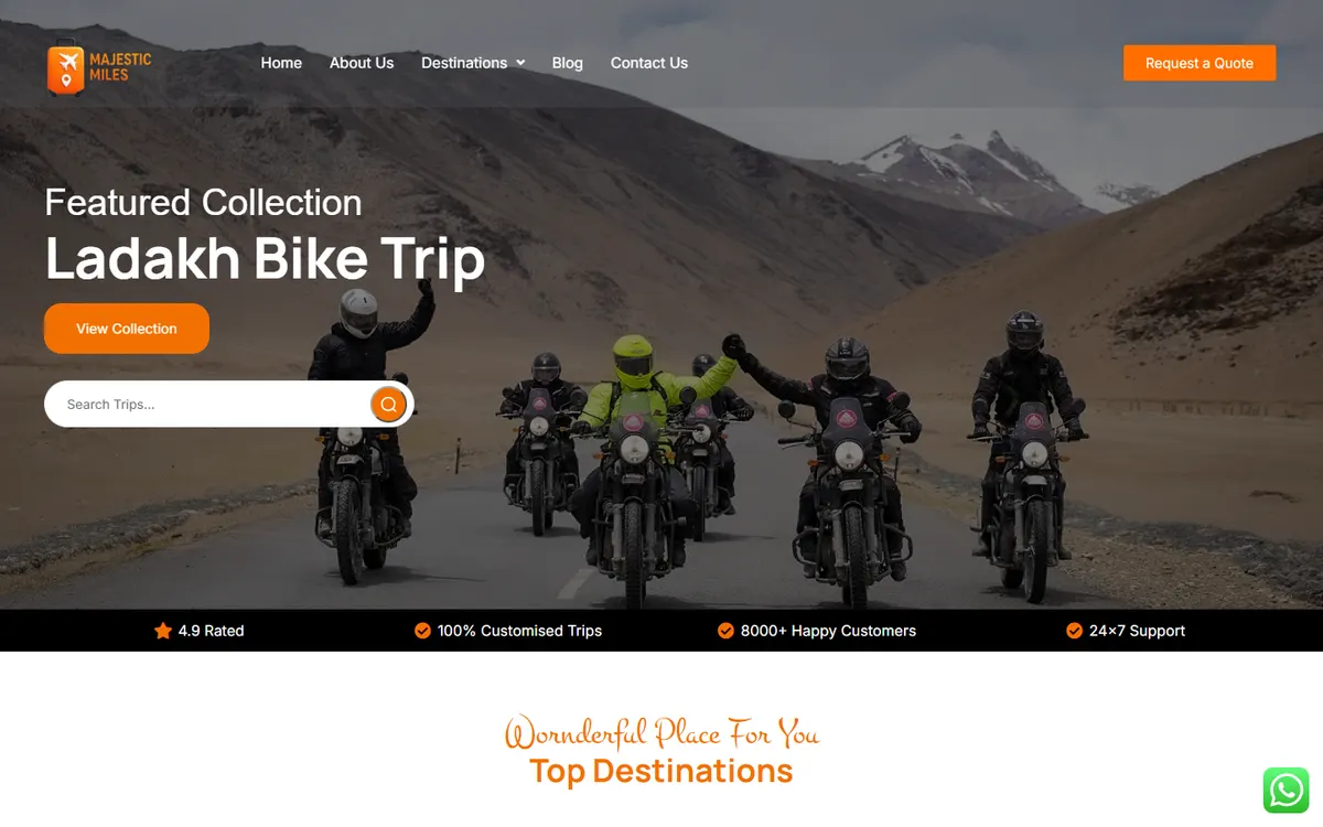 Majestic Miles website